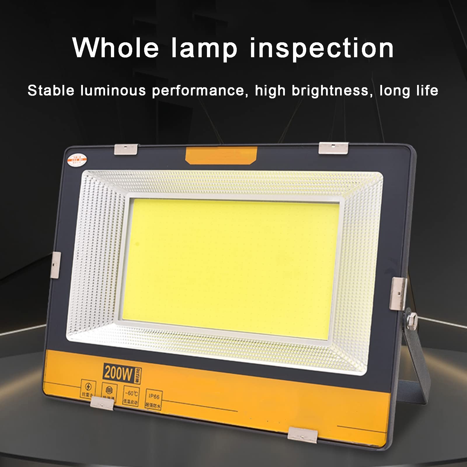 lampy solarne do użytku na zewnątrz, Super jasne światła Światła inżynieryjne Obszar napromieniowania 100-500㎡ Dla magazynu, parkingu, parku, billboar(B,300W)