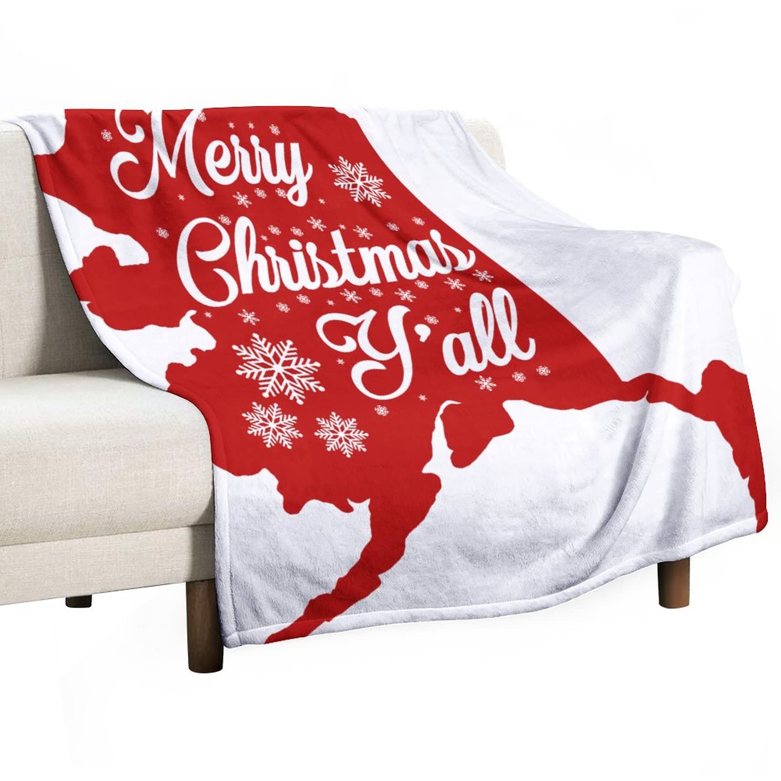 Couverture de Noël Alaska plaid flanelle rouge douillet lit canapé 130x150