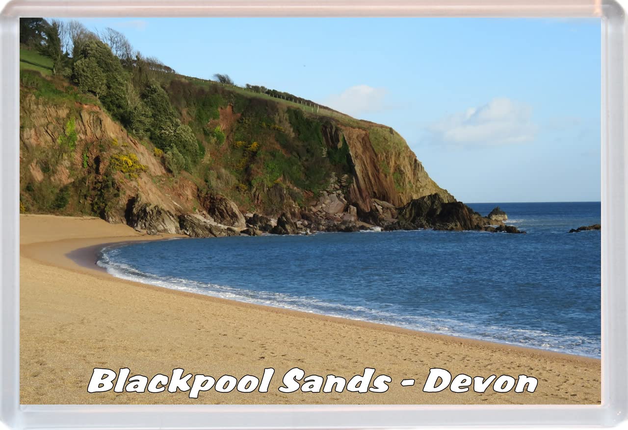 Baked Bean Store Multicolor Blackpool Sands - Devon - 96 X 67Mm Jumbo Fridge Magnet/Magnets Bbsfhm250