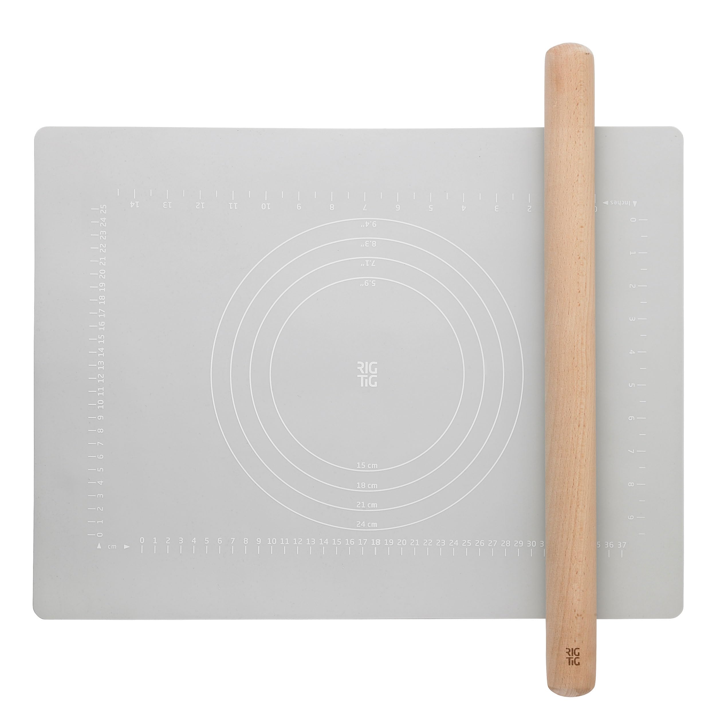 Bake-It Teigrolle und Backunterlage light grey Rig Tig by Stelton