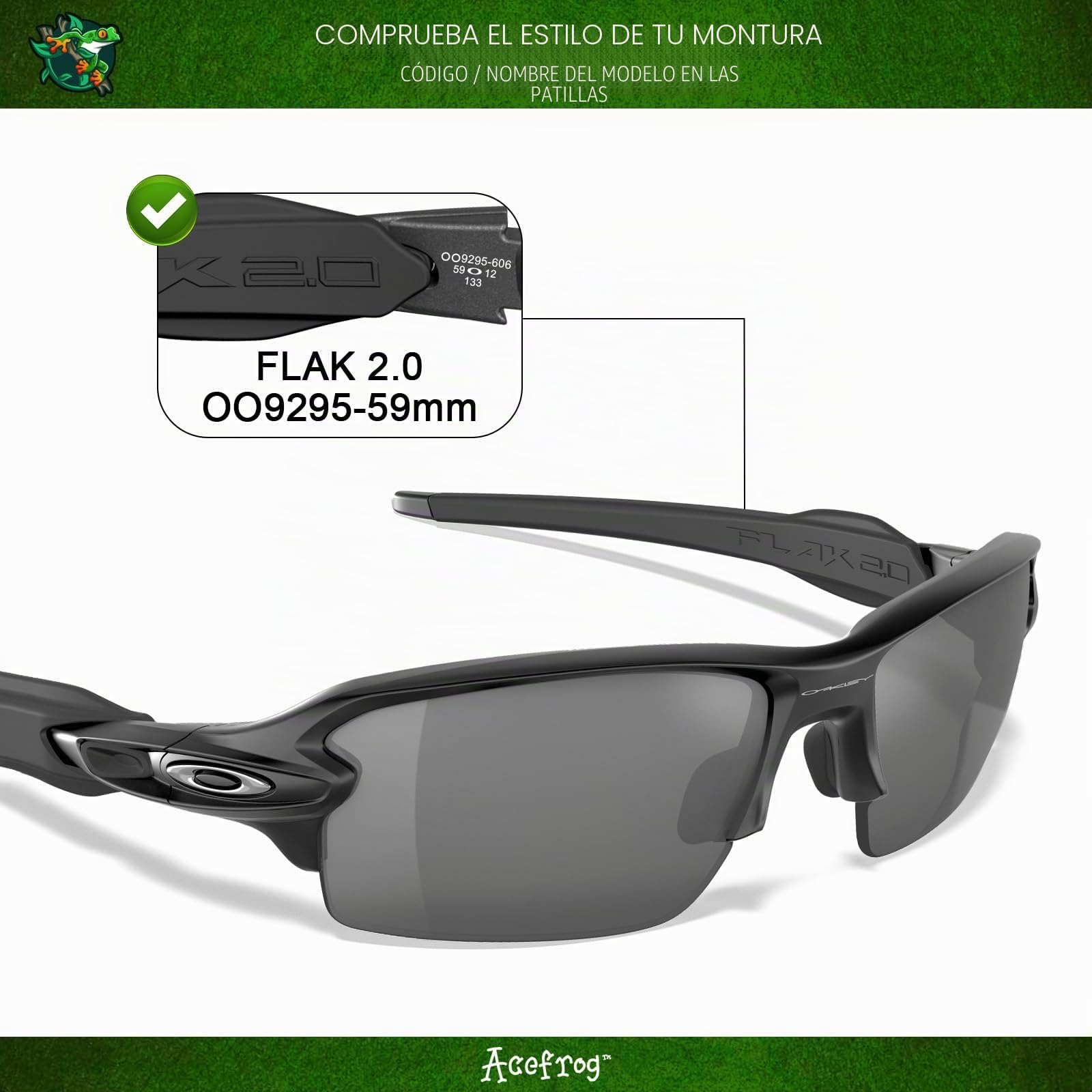 Acefrog 4 pares de lentes polarizados de repuesto para gafas de sol Oakley Flak 2.0 (OO9295), ajuste perfecto, inastillable, antiarañazos, paquete económico