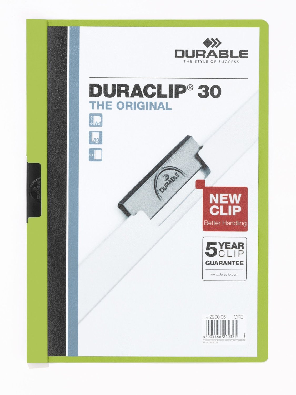 Durable 220032 Teczka na Dokumenty, Przezroczysty, 30 Sztuk