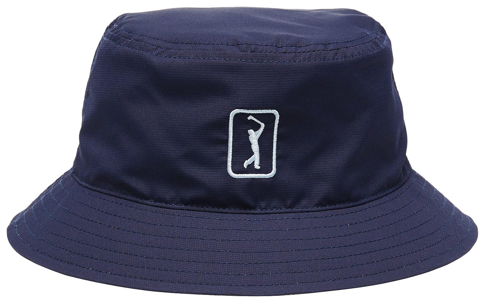 PGA TOUR Reversible Golf Bucket Hat, UPF50 Sun Protection, Moisture-wicking Band, Peacoat