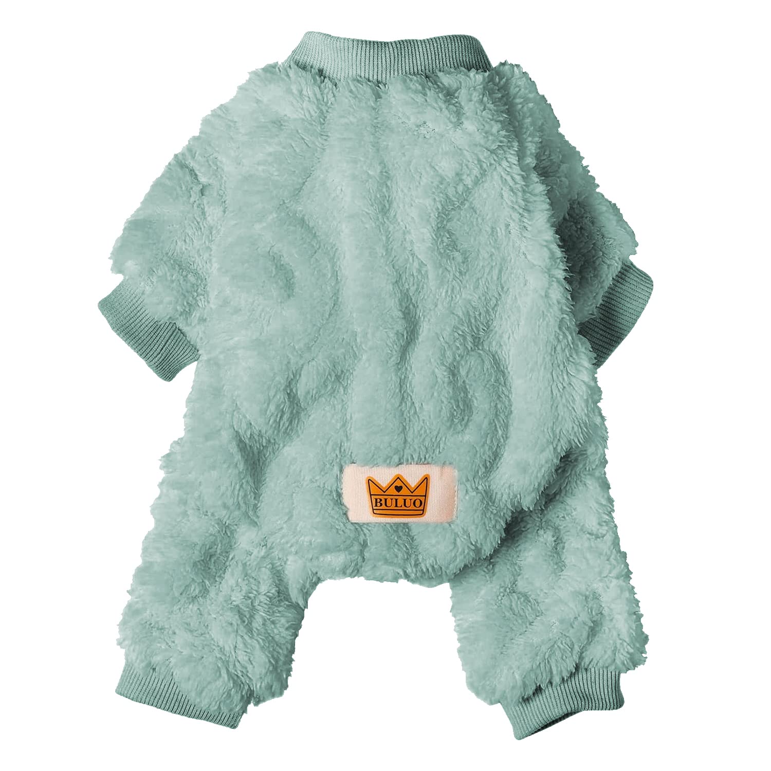 Pijama de Felpa para Perro para Clima frío, Ropa de 4 Patas para Perro, Gato, elástico, Cachorro, Gatito, Mameluco con Botones, cálido y Suave, Abrigo de Invierno, Verde, Talla XL