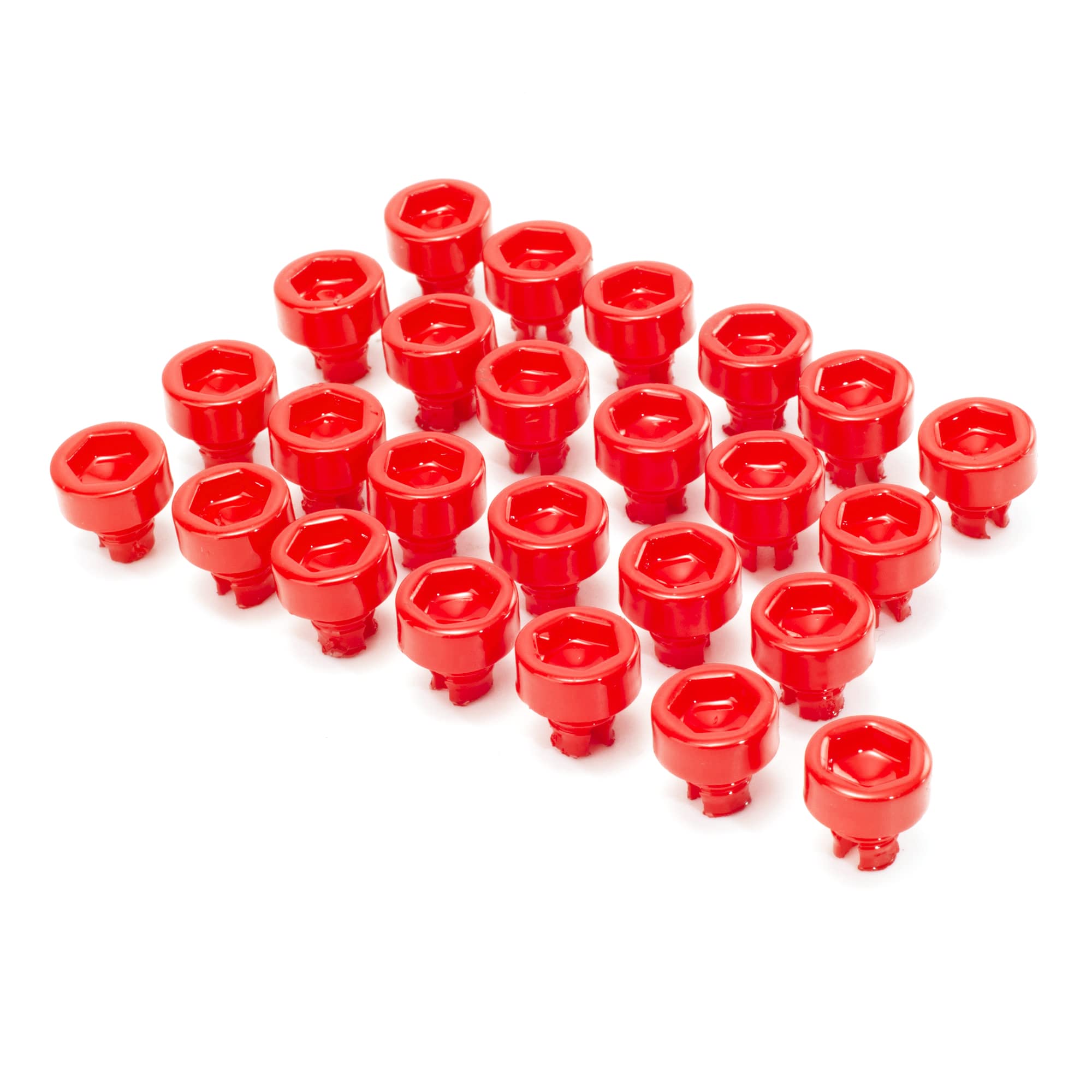RTRHINOTUNING 7.5mm/0.3in Wheel Rim Lip Rivets Nuts Replacement Rivets Stem Length-7mm, Red 50pcs
