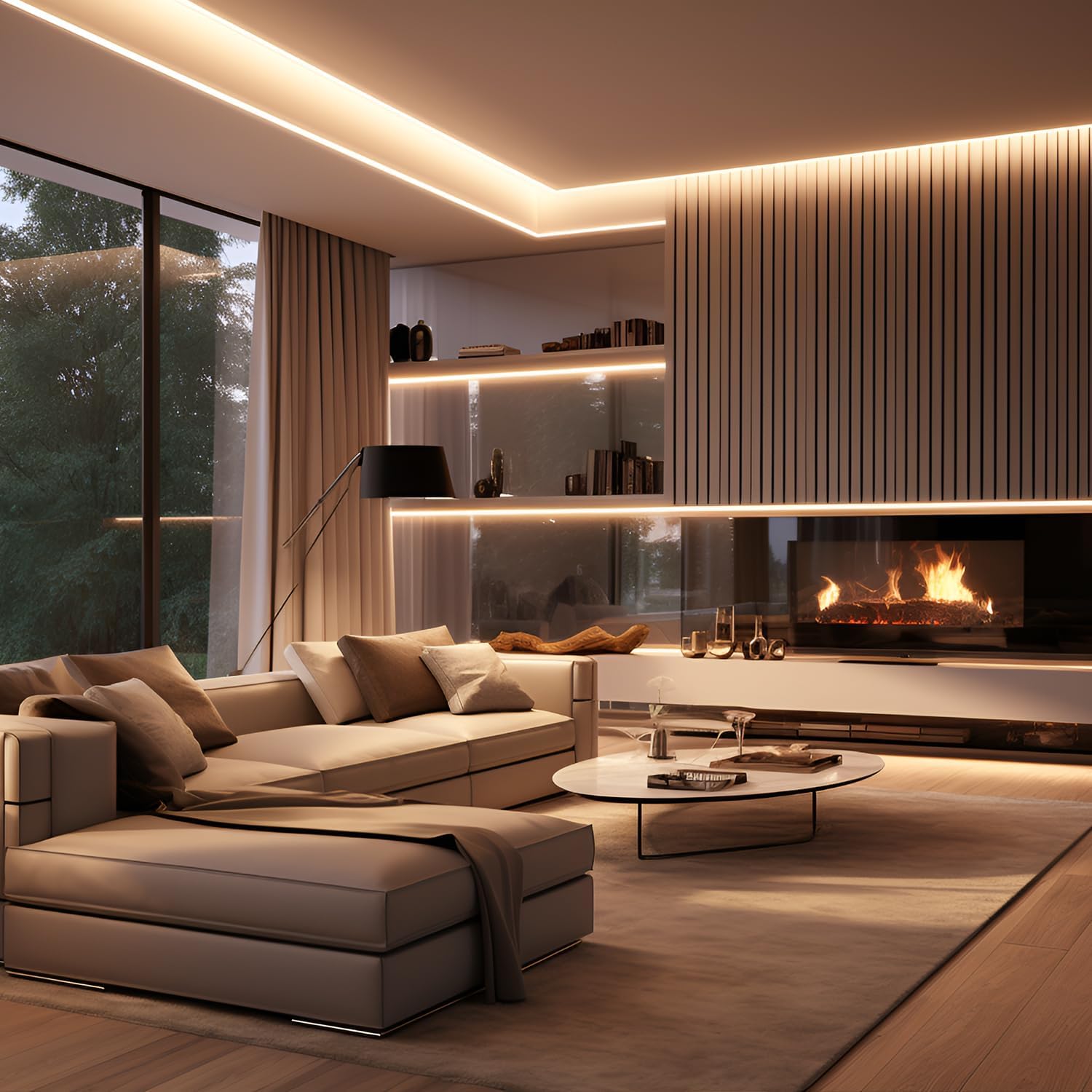 COB LED Strip Lights Daylight White 6000K,16.4ft 12V High CRI 95Ra+ Super Bright,Flexible Tape Lights for Bedroom,Mirror,Kitchen Cabinet, Living Room(Power Supply Not Included) - Image 7