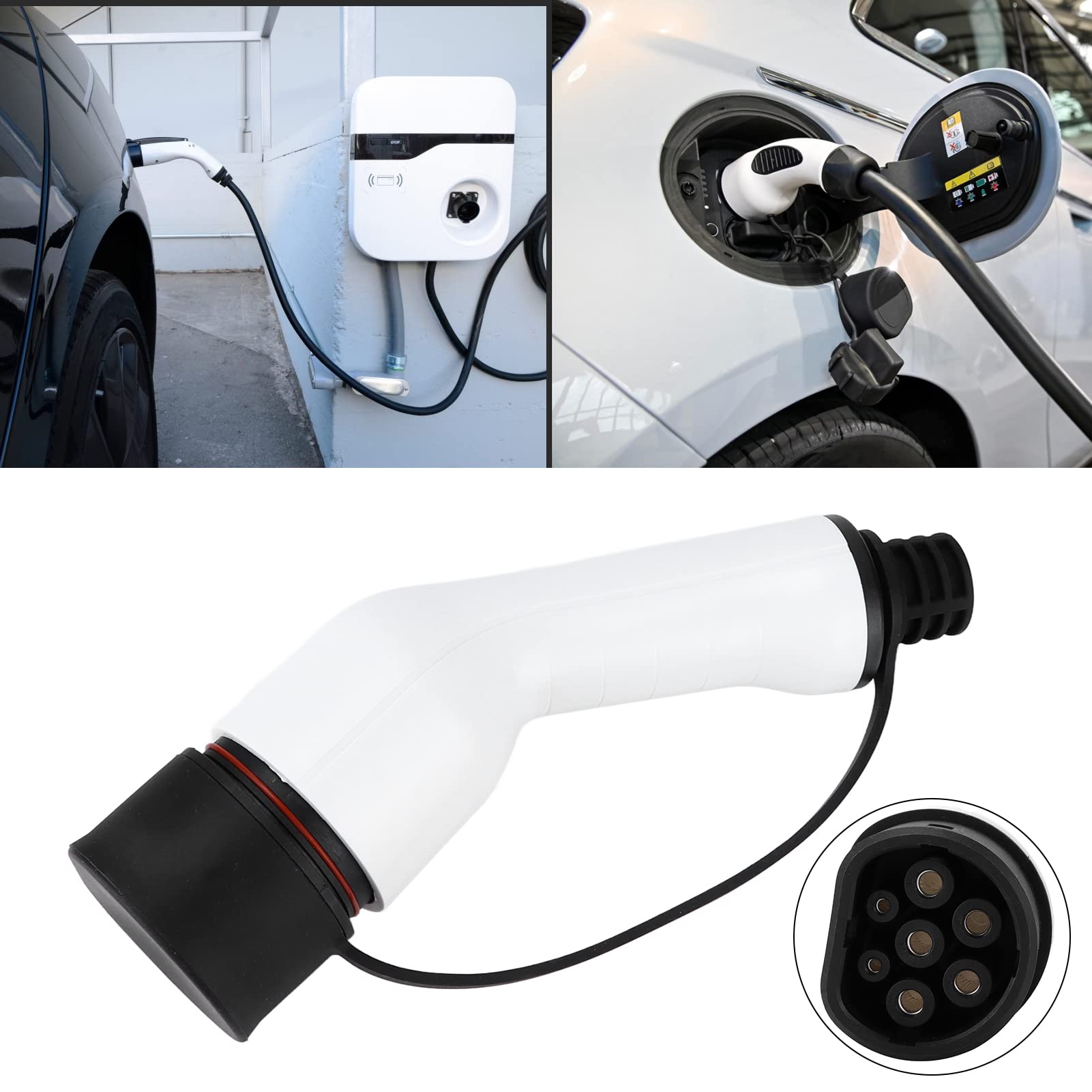 Yctze Wtyczka ładowarki EV Typu 2, Wtyczka żeńska 32A do Stacji ładowania Pojazdów Elektrycznych, 3-fazowa 22 KW, z IP44 Oraz Certyfikatem TUV CE, Elektryczna do EVSE