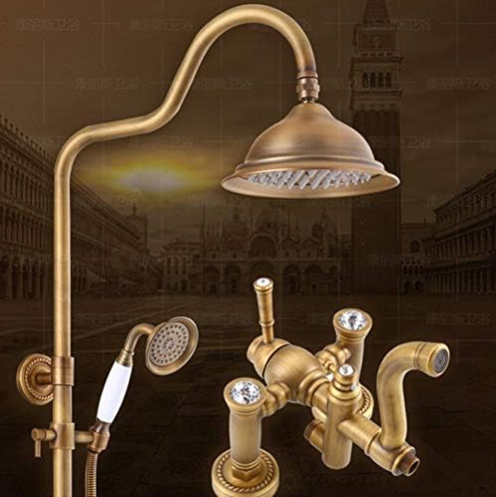 Robinet de douche en laiton robuste anti-calcaire pour rénovation durable