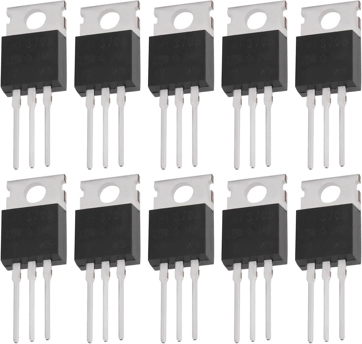 10Pcs MOSFET Transistors IRF3708 MOSFET Transistors N-Channel Power Mosfet Transistor TO220 30V 62A for Electronic Applications