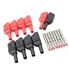 5Colors Safety Fully Insulated Test 4mm Banana Plugs Male Stackable Connectors with Banana Jack Adapters for Multimeter Test Leads Probes 10Pcs