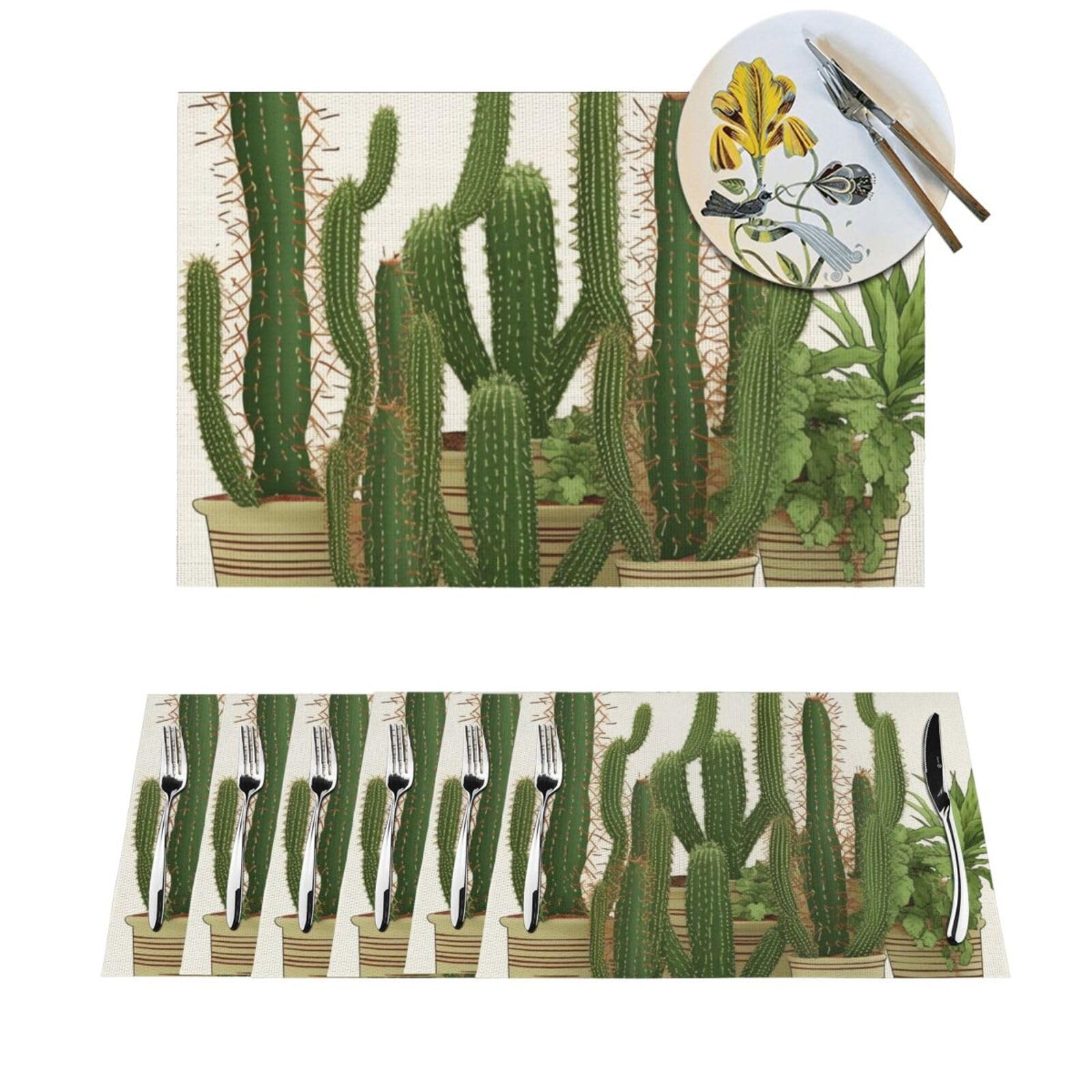 Set de table antidérapant en PVC lot de 4 protège-table tropical