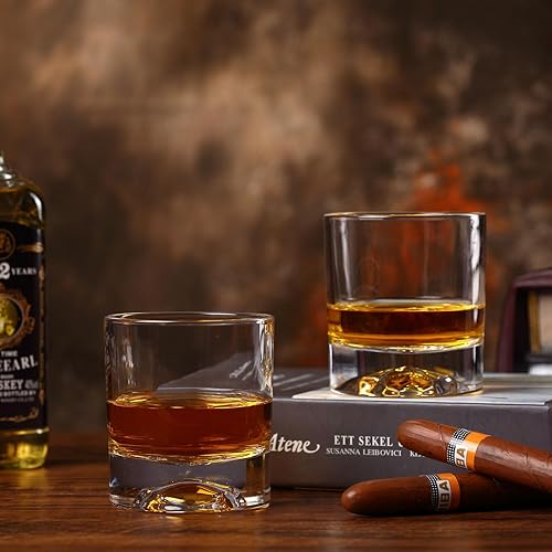 Miniatura 7 de Vasos de whisky de calavera de cristal soplados a mano, juego de 2 vasos de bourbon en caja de regalo, vasos antiguos de 10 onzas para whisky,