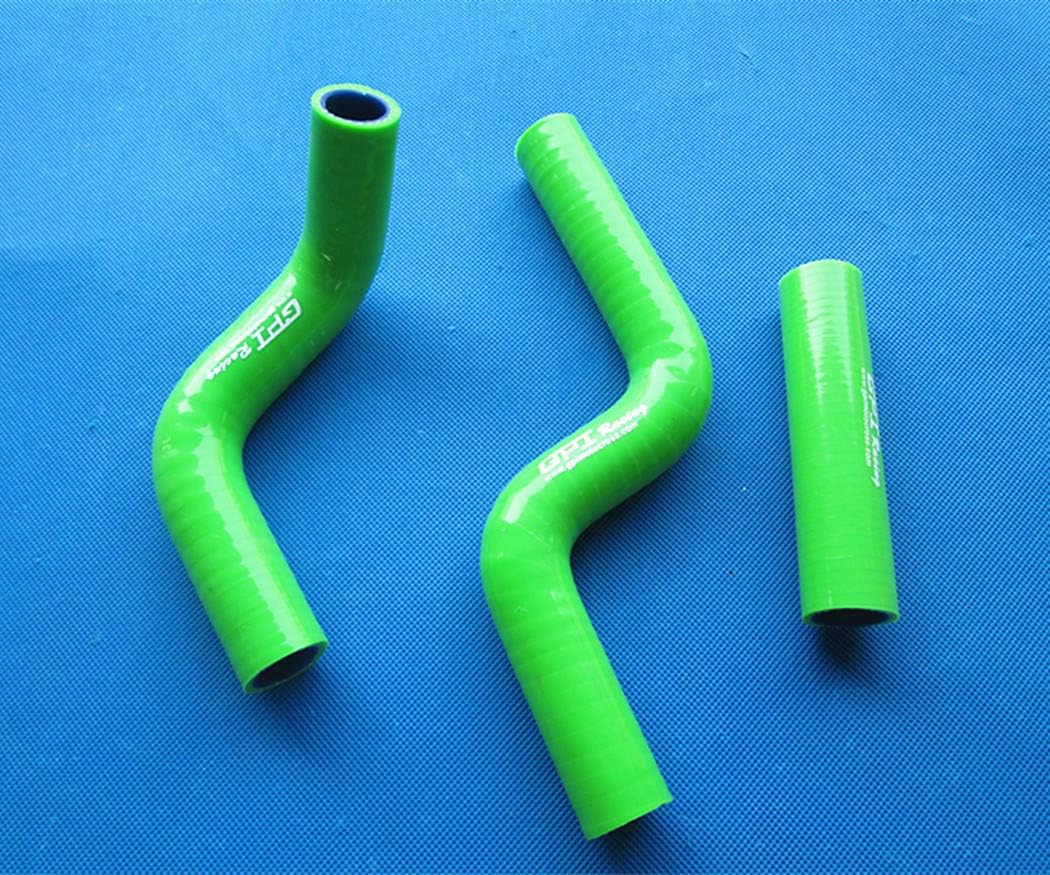 FOR KAWASAKI KX80 1998-2000/KX85 2001-2013/KX100 1998-2013 SILICONE RADIATOR HOSE (Green)