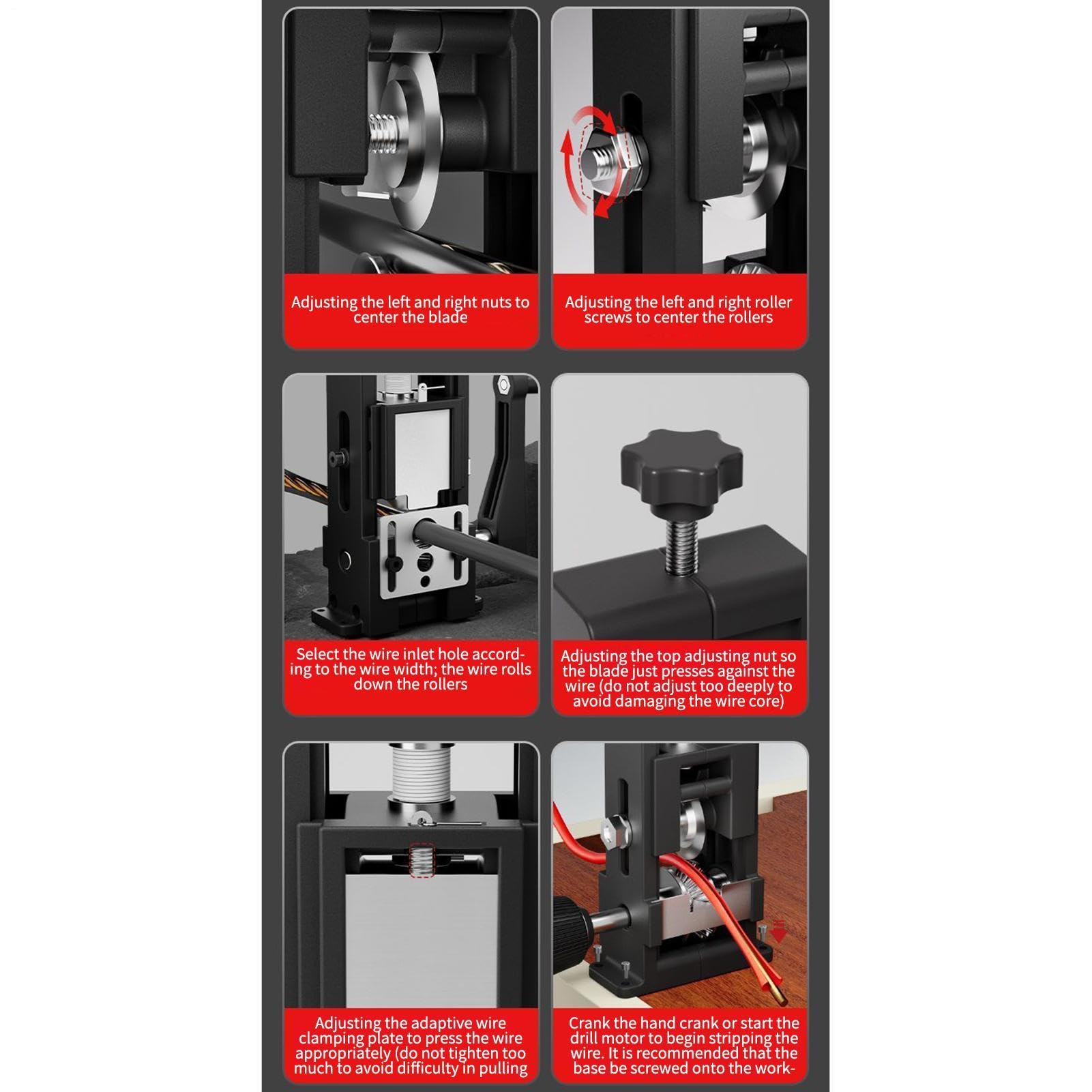 Dénudeur de fil manuel,Coupe-câble ergonomique professionnel - Dénudeur de Fil de Cuivre - pour Électricien, Réseau, Électricité, Usage Commercial, Industriel, Résidentiel, Bâtiment, Véhicules,