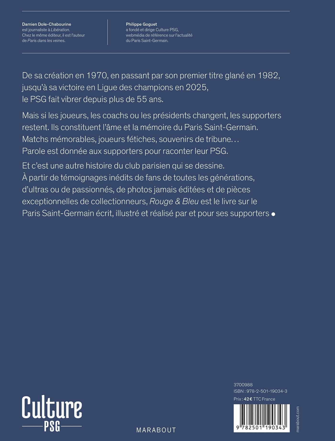 Rouge et Bleu : 55 ans d'histoire du PSG racontés par ses supporters Edition augmentée
