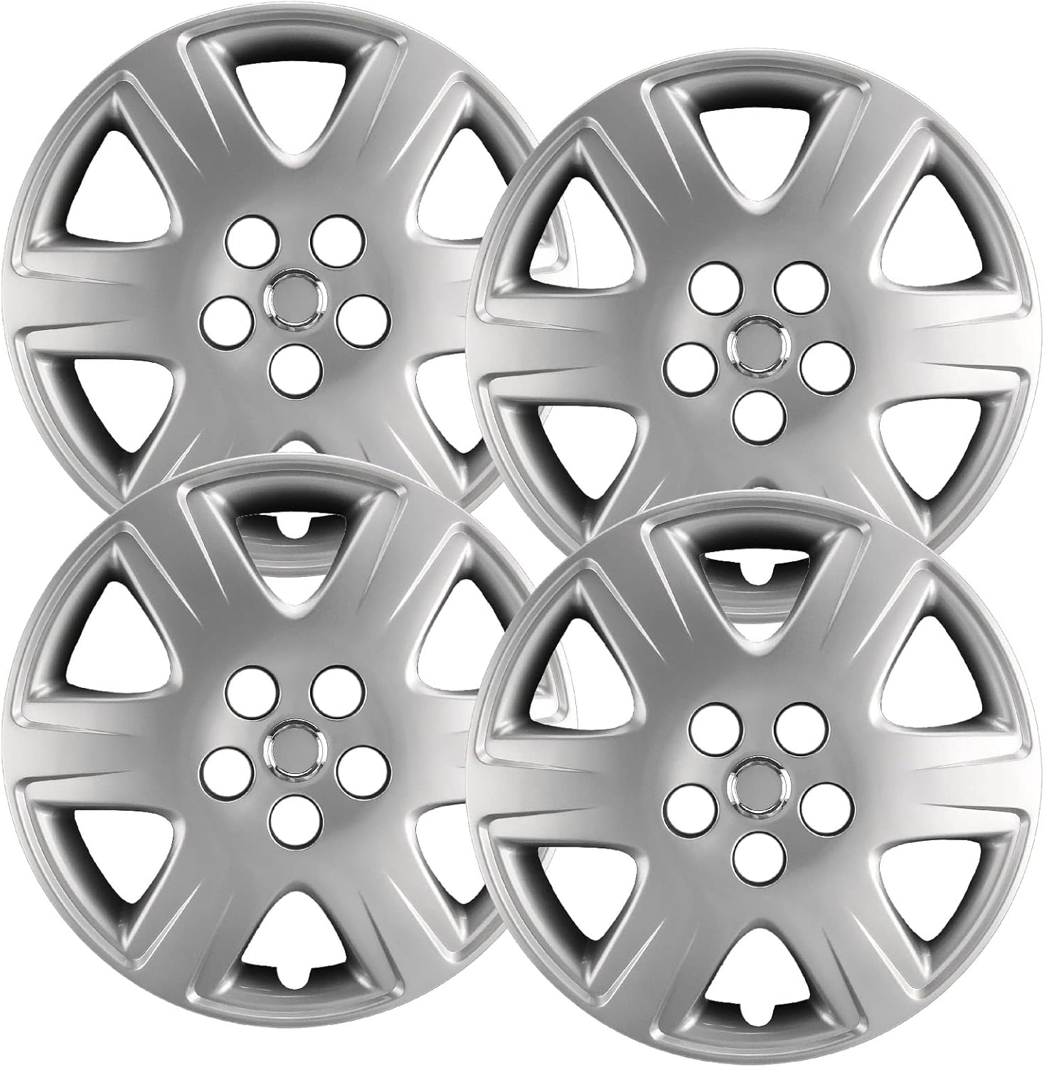 Premium Quality 15" Silver Hubcaps/ Wheel