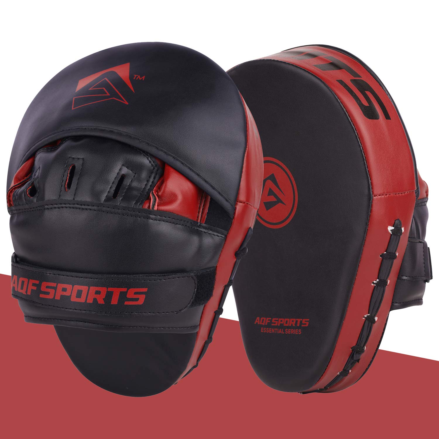 AQF Pattes d'Ours Boxe, Gant de Taekwondo, Pao, Entraînement de Sport de Combat, Mitaines en Cuir Synthétique Avec Sangle Ajustable, Bouclier Courbe Pads Pour Muay Thai & MMA