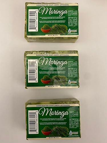 Jabón de Barra Moringa 3 Pack de Jabón en Barra
