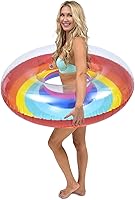 Vista 8 de GoFloats Balsa inflable de tubo de fiesta arcoíris