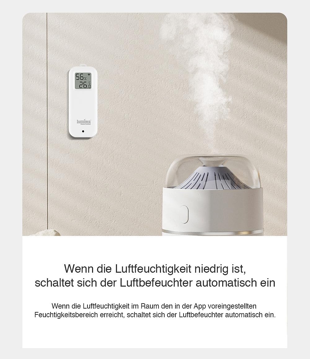 Luminea Home Control Sensor: 4er-Set WLAN-Temperatur- und Luftfeuchtigkeitssensor mit Display, App (WiFi Thermometer außen, Digitale Hygrometer mit WLAN, innen)