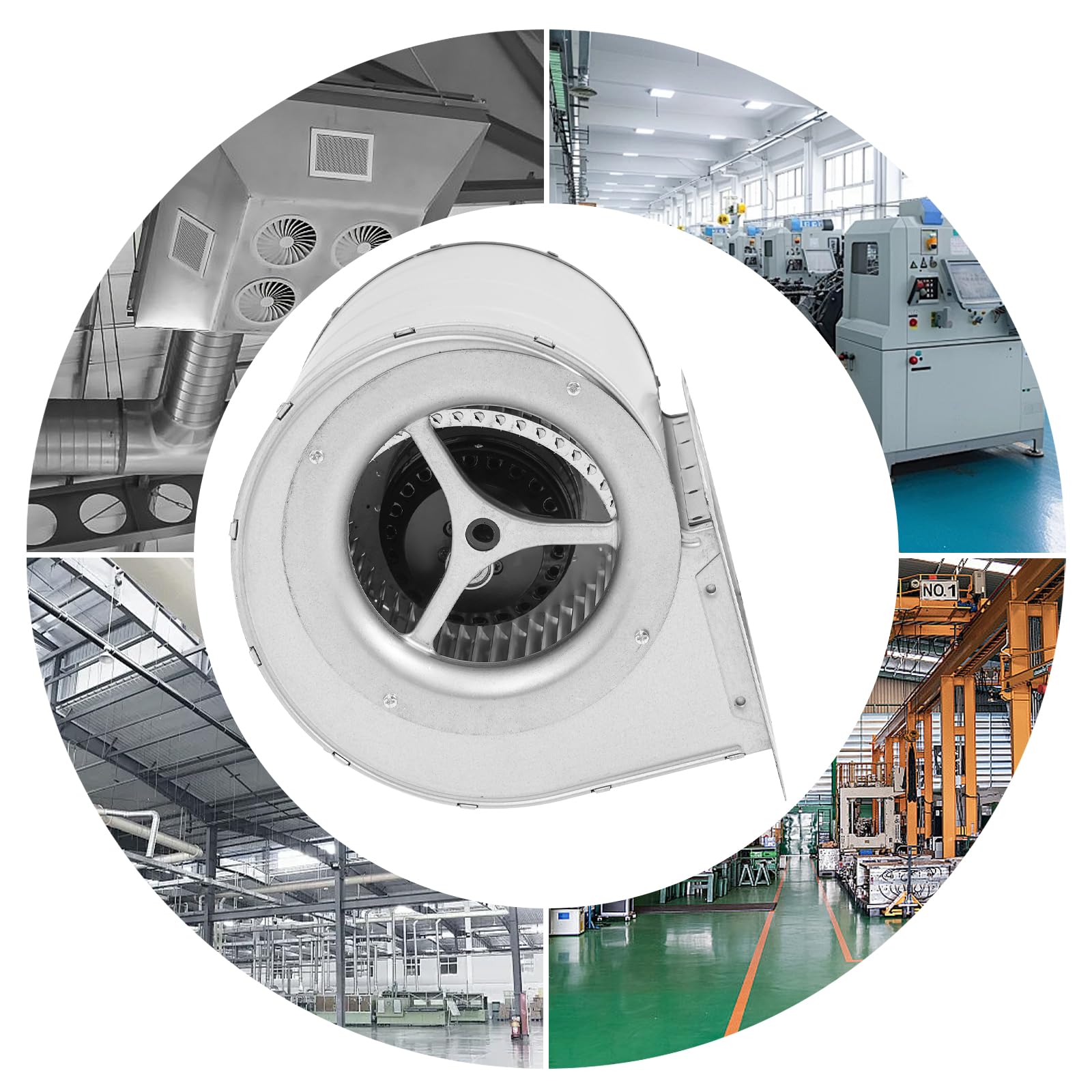 Ventilador radial industrial de 840 m³/h, 150 W, 220 V, ventilador radial con ventilador de presión para aplicaciones industriales y de refrigeración