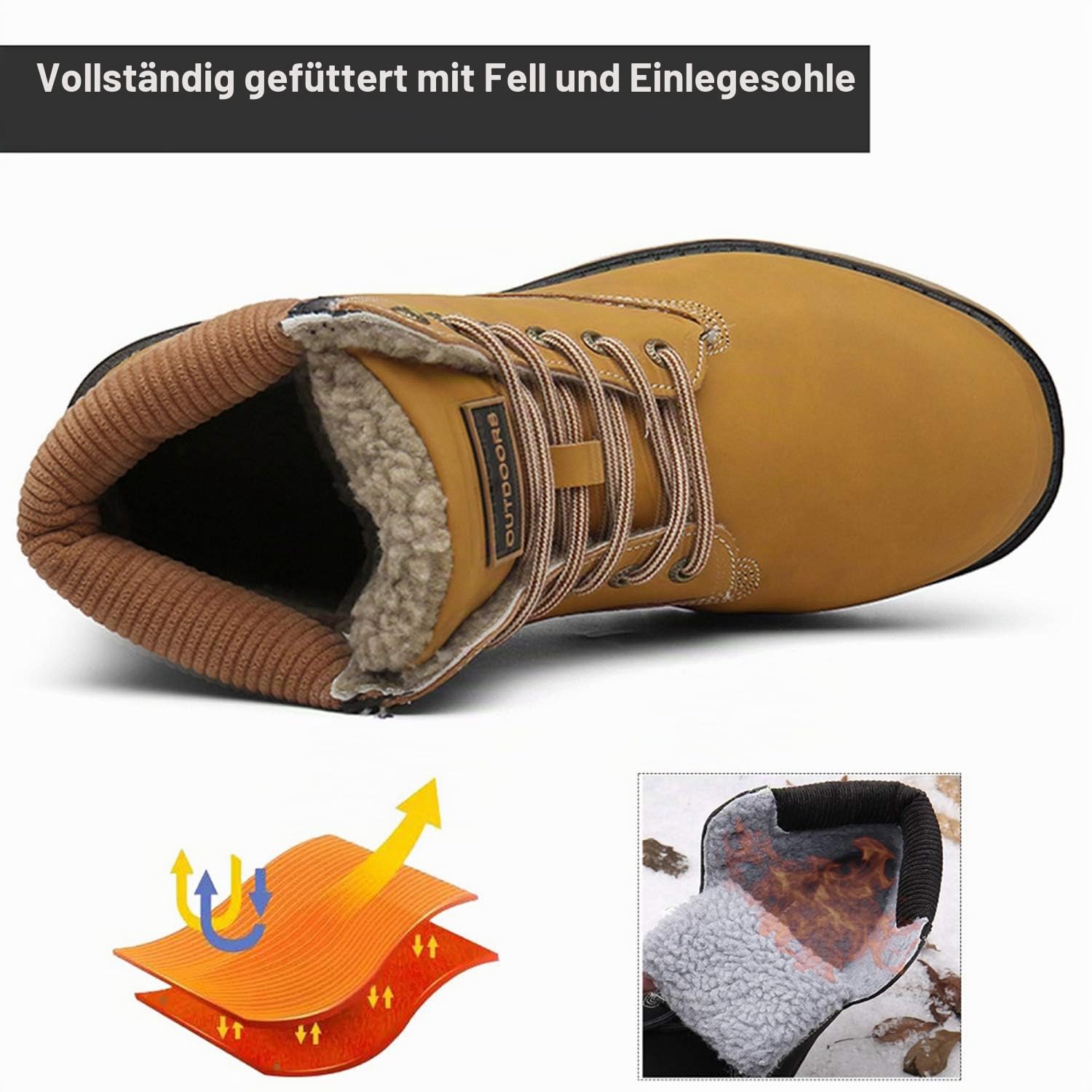 Eagsouni Winterschuhe Herren Damen