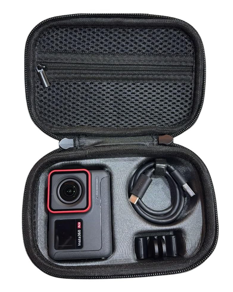 Image of VERTUS Carrying Case Storage Bag, Travel Case Cover for Insta360 Ace /Ace Pro /Ace Pro 2 Action Camera (Hard|Black)
