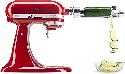 KitchenAid Fruit and Vegetable Spiralizer Attachment Stand Mixer, Polished Aluminum