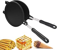 Vista 1 de Waffle Cone Maker, Waffle Irons Baking Pan, Double Sided Pancake Maker Multifunctional Crisp Omelet Pan Egg Roll Maker Machine - 6.7 Inches
