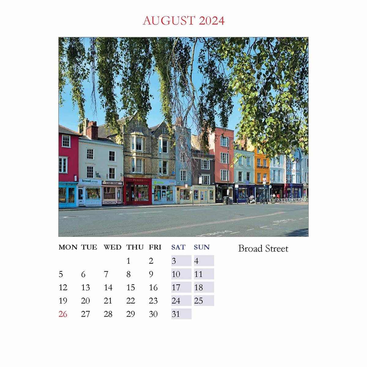 Oxford Large Desktop Calendar - 2024