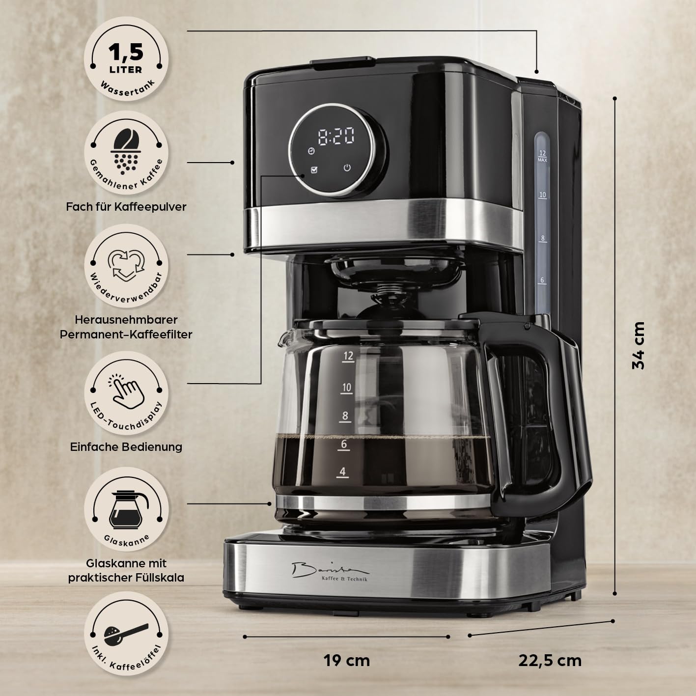 Barista Kaffee & Technik Barista Kaffeemaschine mit Touchdisplay – Bild 7