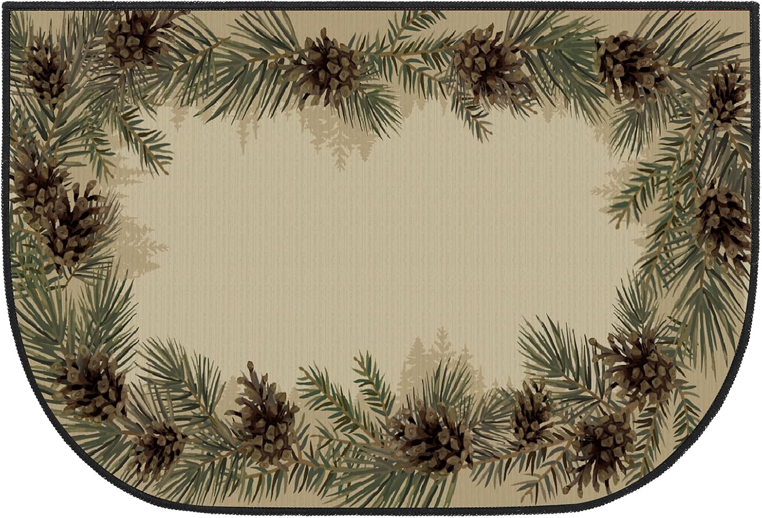 Demissle Fireplace Hearth Rug Fireplace Mats Cabin Southwestern Fireproof Fire Resistant Rug for Wood Stove Floor for Kitchen Indoor Outdoor(Pine Cones,27 x 48 Inch) 2'3" x 4' (Rectangular) Pine Cones