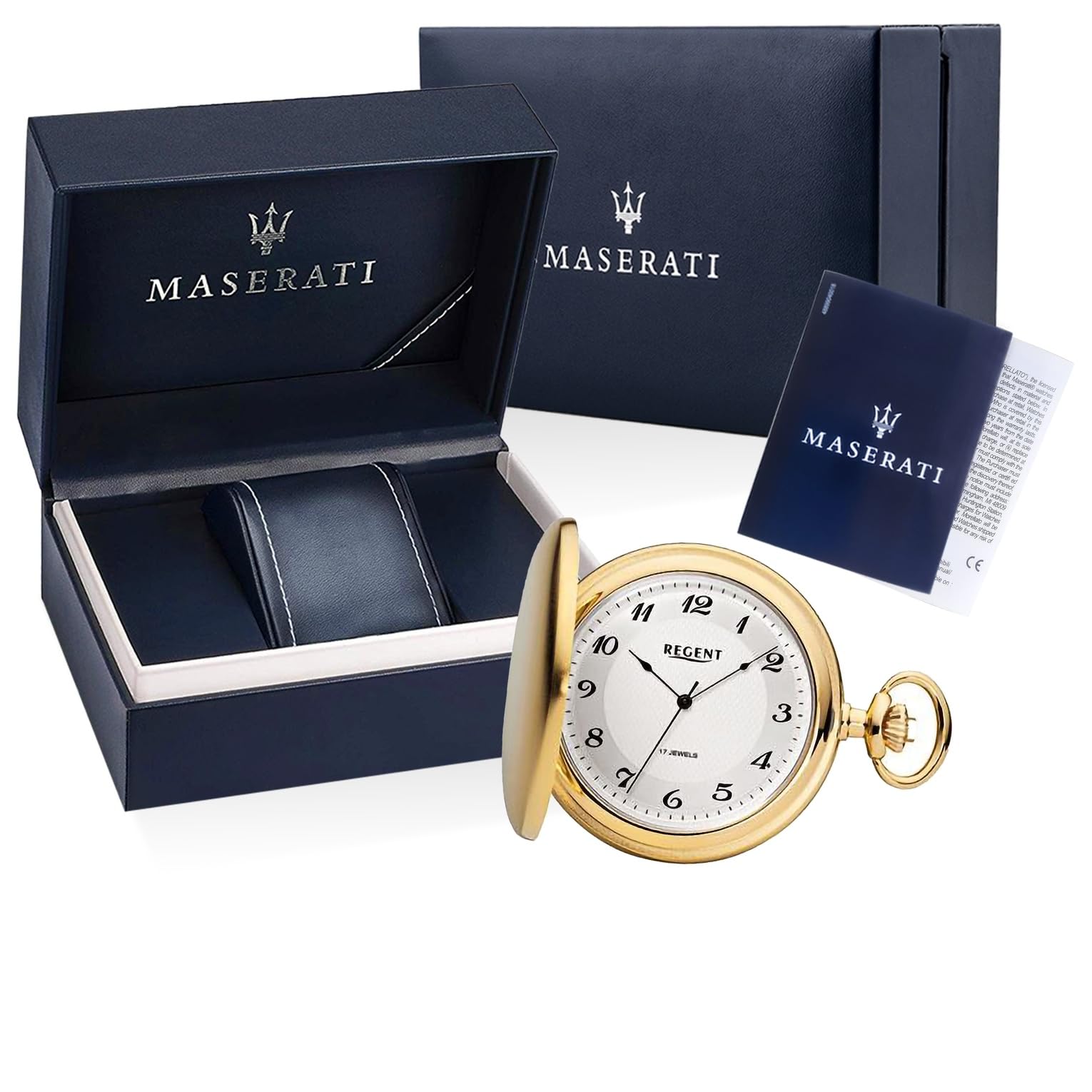 Regent Taschenuhr aus Metall in der Farbe Gold-Grau 51 mm, 11330100