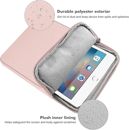 Vista 139 de MoKo Funda para tablet de 12.9 pulgadas para iPad Pro M4 y Air M2 2024, iPad Pro 12.9 M2 y M1, Galaxy Tab S8+/S9+ 12.4, bolsa de poliéster claro