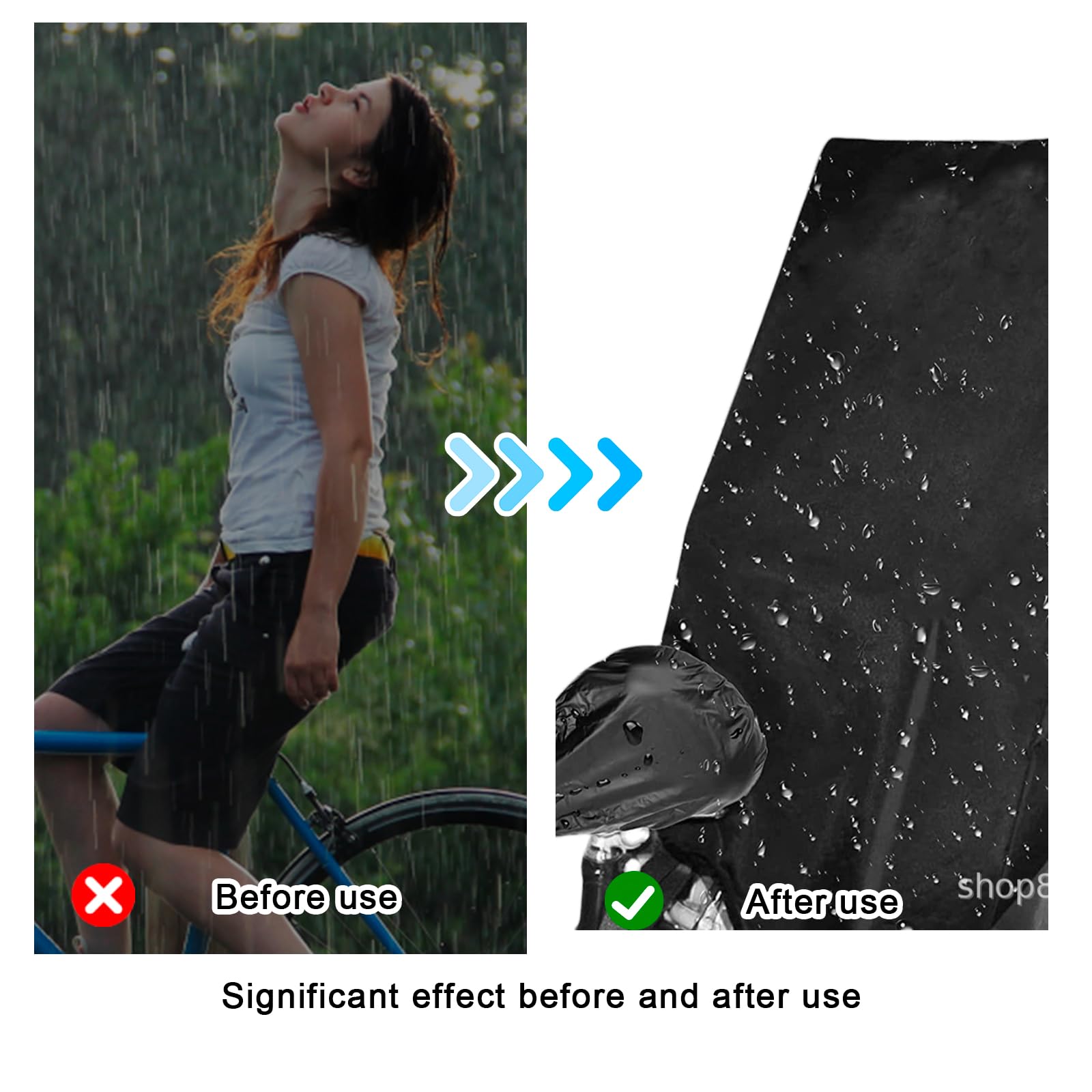 Regenschutz Für Fahrradsattel 85x65x55 Cm Wasserdicht Kindersitz Schutz Mit Klebeband