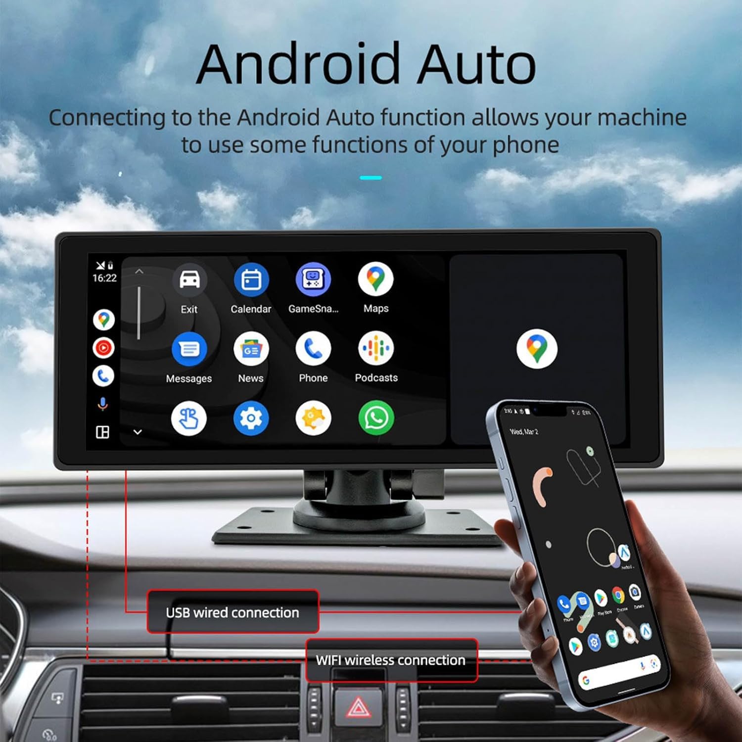 Cartablet Pro Max 車載ディスプレイ CarTablet Pro Max: Premium CarPlay Tablet for Vehicles