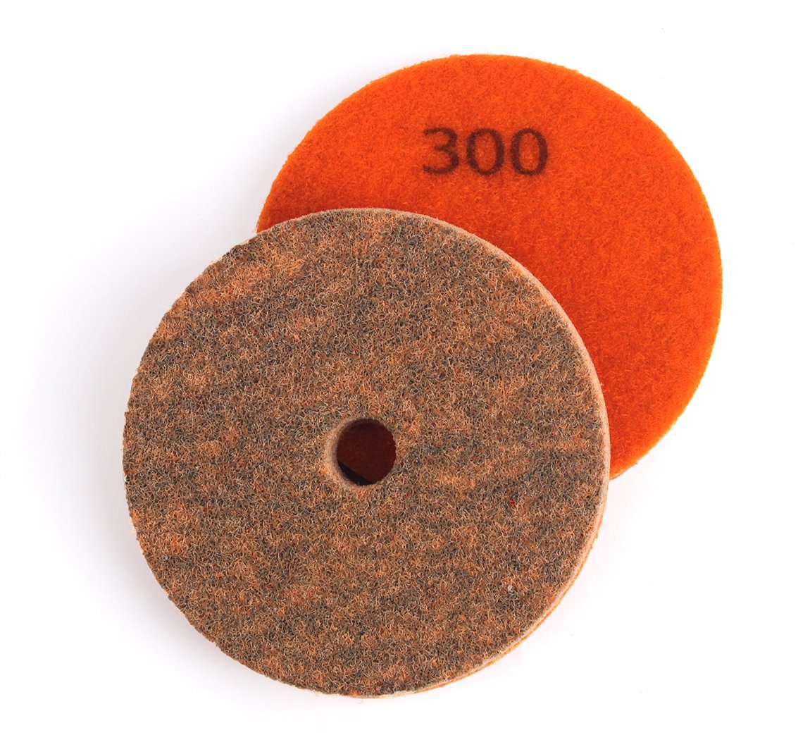 4 Inch Sponge Fiber Polishing Pads with Backer Pad for Marble Granite Stone Cleaning polishing