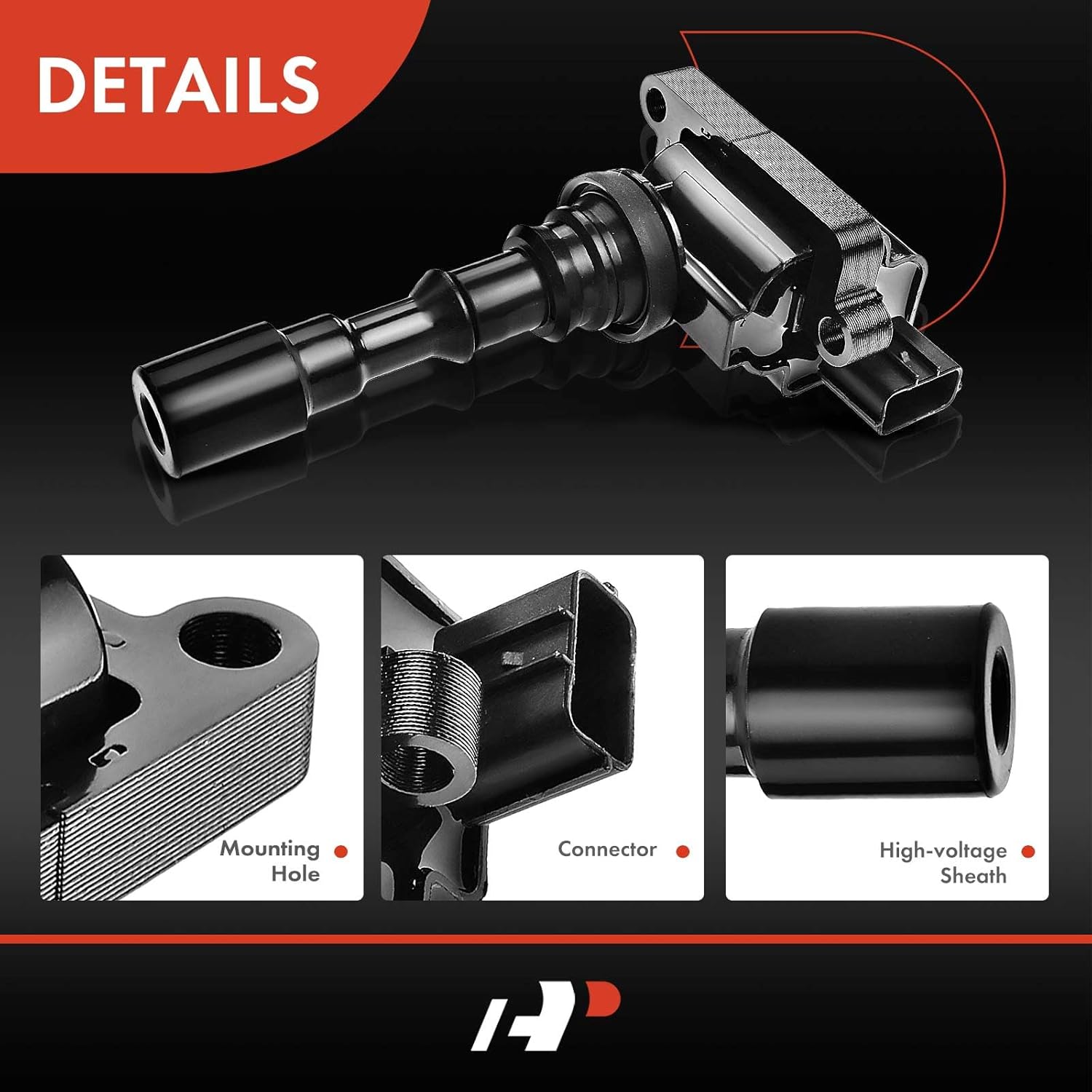 A-Premium Engine Ignition Coil Pack Compatible with Hyundai Santa Fe 2003-2006, XG350 2003-2005 & Kia Amanti 2004-2006, V6 3.5L