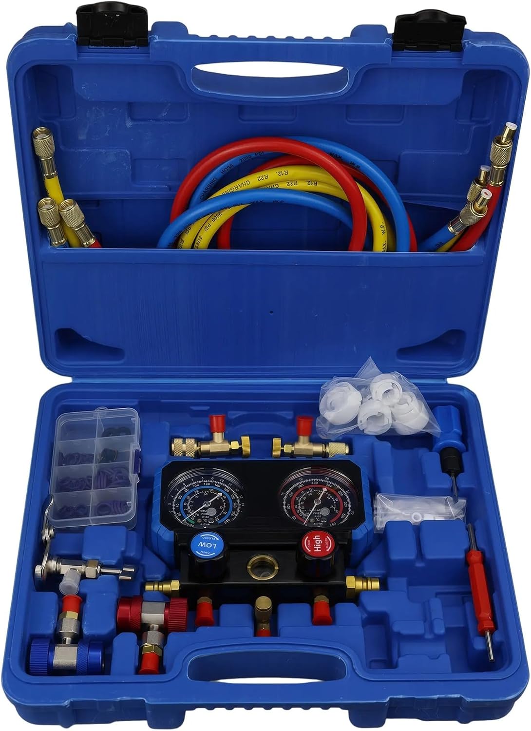 Charge & Diagnostic Kit 3-Way Manifold Meter R22 R134a Air Conditioner