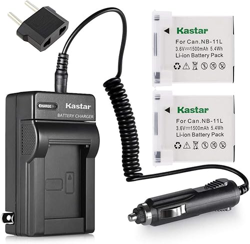 Kastar Batería 2X y cargador para Canon NB-11L NB-11LH NB11L NB11LH y ELPH 110 HS ELPH 115 es ELPH 120 es ELPH 130 es ELPH 135 ELPH 140 es ELPH 150