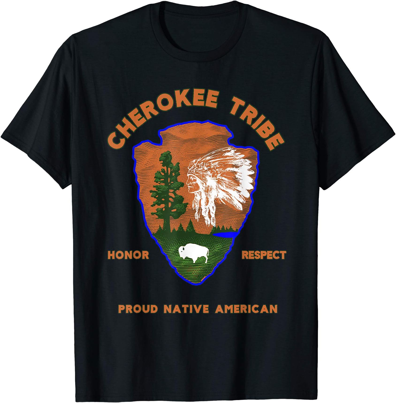 Cherokee Tribe Native American PrideCherokee Tribe Native American Indian Pride Respect Honor T-ShirtOEKO-TEX STANDARD 100