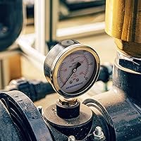 Vista 129 de MEASUREMAN - Manómetro hidráulico relleno de glicerina, totalmente de acero inoxidable, tamaño del dial de 2.5 pulgadas, montaje inferior NPT de 1/4