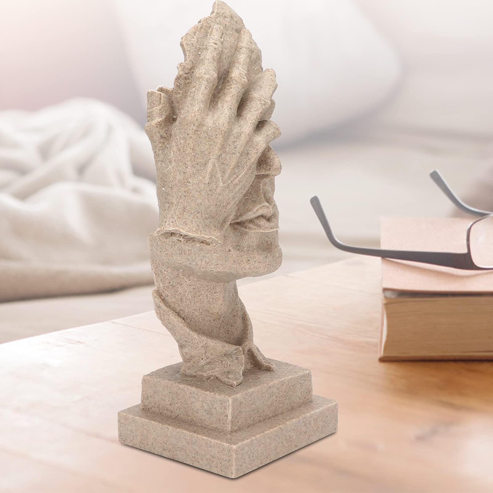 TOPINCN Abstract Sculpture Decorations Gifts Ornaments Character Artwork Statue Simple European Straightforward The Head Thinker - Image 2