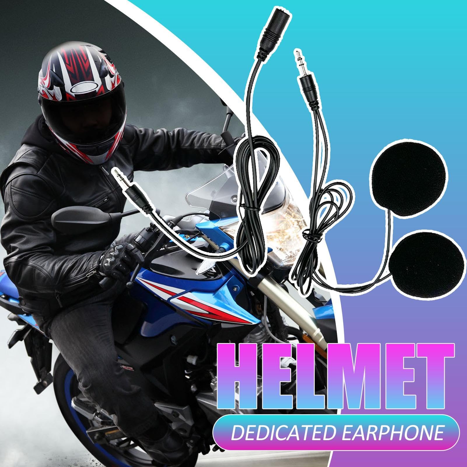 Genérico Altoparlanti per casco da motocicletta: microfono per casco senza fili, audio ad alta fedeltà | Dispositivo di comunicazione di cancellazione del rumore per moto da neve, moto sport