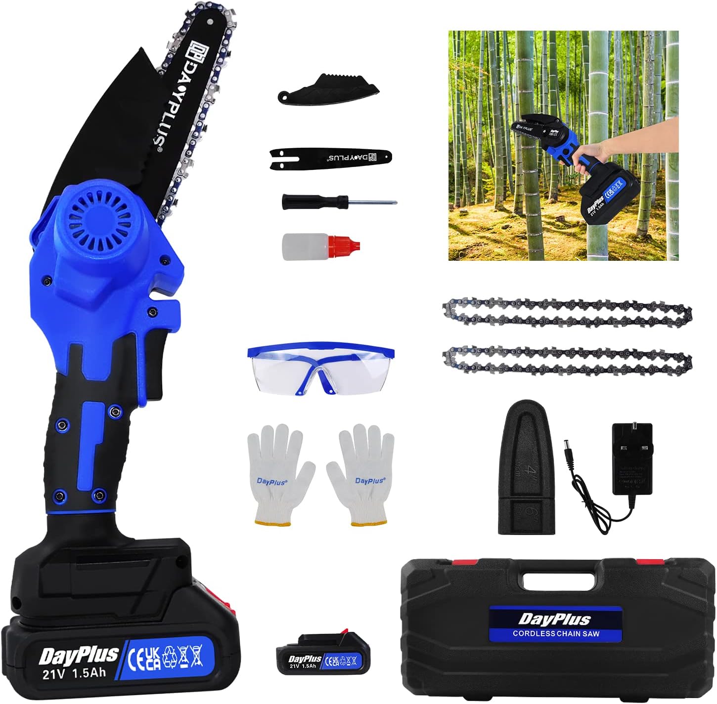 6 Inch Mini Chainsaw, Electric Chainsaw Cordless, Cordless Power Chain