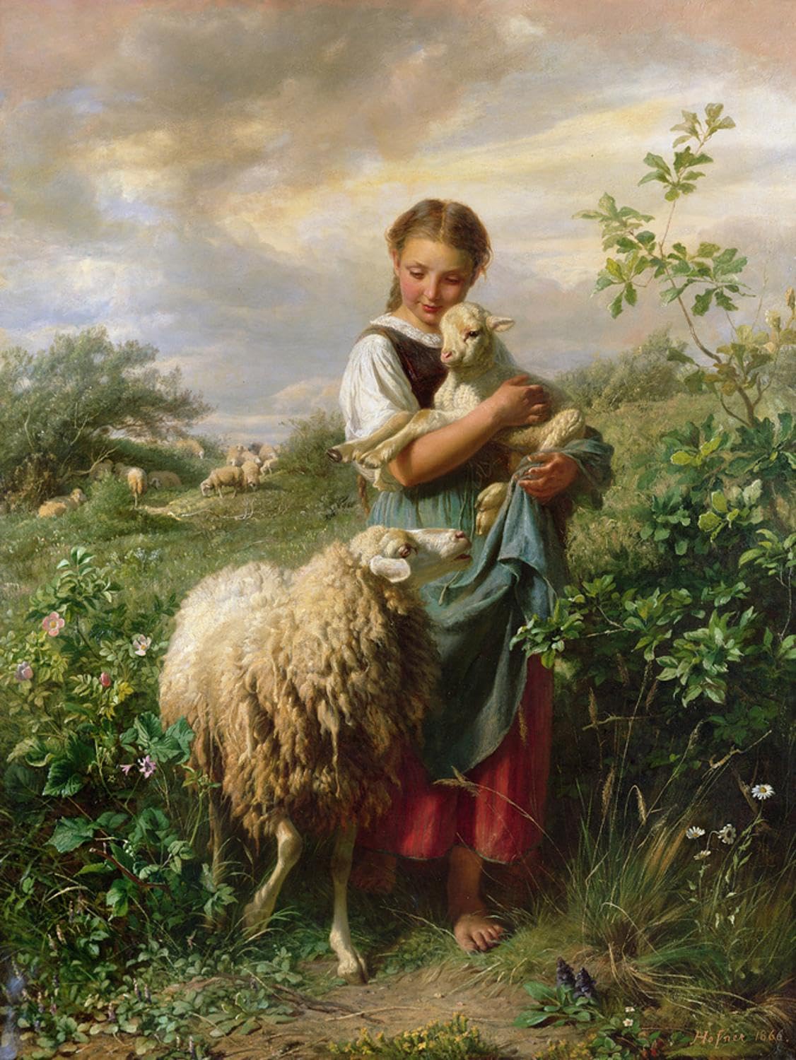 ・SHEPHERDESS・高さ２１cm・１９８７年・ ・ Amazon.com: ART.COM Wall Giclee Print The Shepherdess, 1866 by