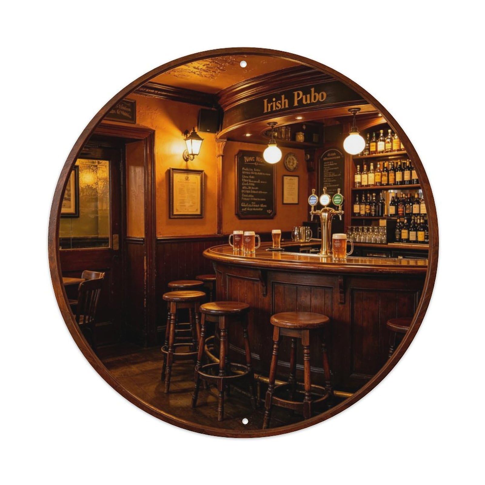Irish Pub Corner Metal Tin Sign Plaque