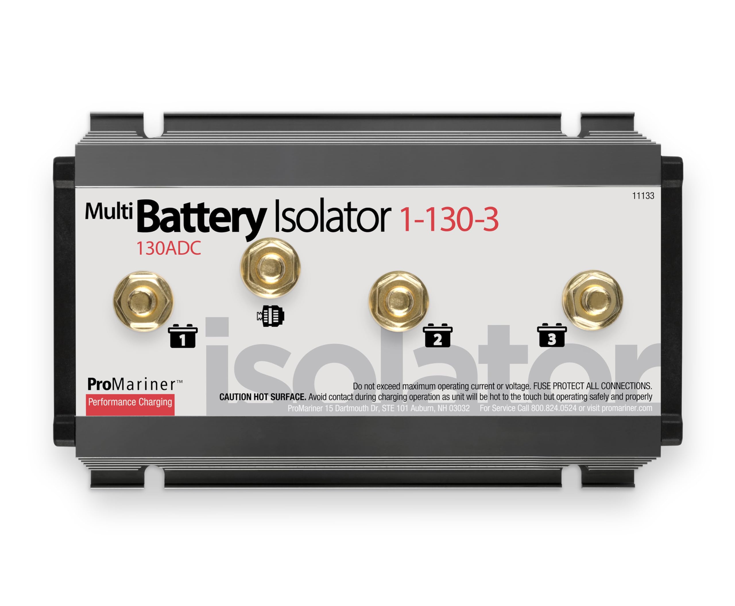 ProMariner 11133, Multi Battery Isolator, 1 Alternator/3 Bateries, 130 Amp