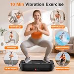 Vibration Plate Exercise Machine with APP, 3D Dual Motor Vibration Plate 199 Adjustable Speed, Vibrating Plate Automatic Mode P1-P7, 450 Lbs Capacity Shake Plate with Remote Control