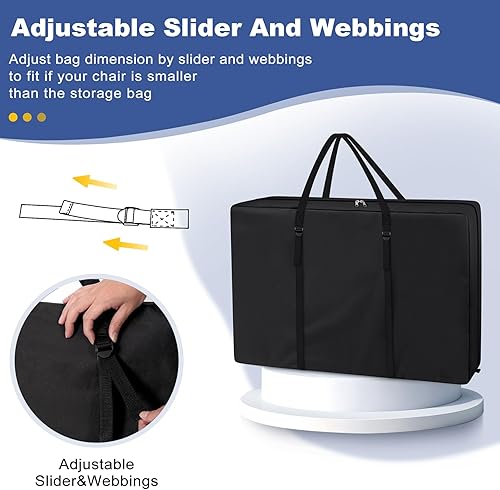 Miniatura 5 de Explore Land Bolsa de almacenamiento resistente para silla plegable de larga duración, silla de gravedad cero, silla de transporte ligera, caminante